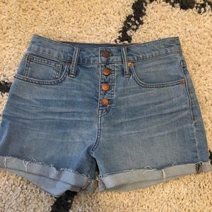 Madewell high rise jean short
